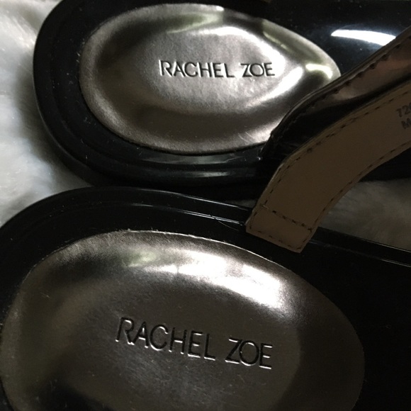 RARE RACHEL ZOE GUNMETAL METALLIC “CAMI” SANDALS - Picture 2 of 10